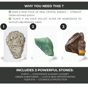 Raw Natural Crystal Set (3 Stones)